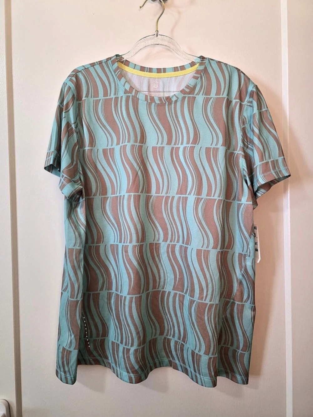 Ideology Ocean Sigh Abstract Short Sleeve Tee XL NWT